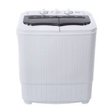 Load image into Gallery viewer, 【No logo model replacement 30189854】Compact Twin Tub with Built-in Drain Pump XPB35-ZK35 14.3(7.7 6.6)lbs Semi-automatic Gray Cover Washing Machine