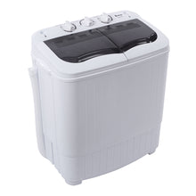 Load image into Gallery viewer, 【No logo model replacement 30189854】Compact Twin Tub with Built-in Drain Pump XPB35-ZK35 14.3(7.7 6.6)lbs Semi-automatic Gray Cover Washing Machine