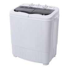 Load image into Gallery viewer, 【No logo model replacement 30189854】Compact Twin Tub with Built-in Drain Pump XPB35-ZK35 14.3(7.7 6.6)lbs Semi-automatic Gray Cover Washing Machine