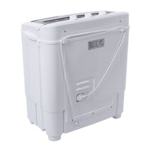 Load image into Gallery viewer, 【No logo model replacement 30189854】Compact Twin Tub with Built-in Drain Pump XPB35-ZK35 14.3(7.7 6.6)lbs Semi-automatic Gray Cover Washing Machine