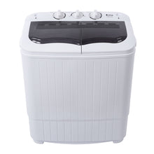 Load image into Gallery viewer, 【No logo model replacement 30189854】Compact Twin Tub with Built-in Drain Pump XPB35-ZK35 14.3(7.7 6.6)lbs Semi-automatic Gray Cover Washing Machine