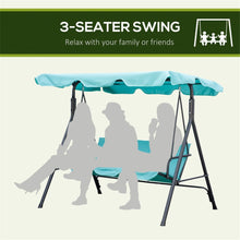 Load image into Gallery viewer, 3-Seat Patio Swing Chair