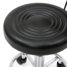 Load image into Gallery viewer, Round Shape Adjustable Salon Stool with Back and Line Black