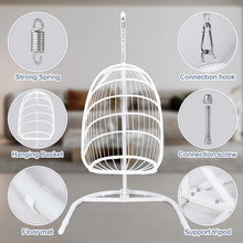 Load image into Gallery viewer, Hanging Egg Chair with Stand Indoor/Outdoor, Swinging Hammock Chair for Bedroom, Outside, Patio and Porch