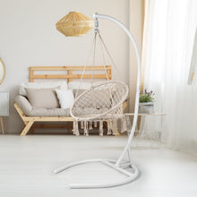 Load image into Gallery viewer, Hammock Chair Stand(Stand Only), White C Stand for Hanging Egg Chair/Swing Chair, Indoor/Outdoor Hanging Chair Stand Only, Heavy Duty 330Lbs Weight Capacity(FBA stock)