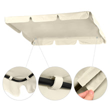 Load image into Gallery viewer, 64'' x 47'' UV and Water Resistant Swivel Canopy Replacement Waterproof Top Cover for Outdoor Garden Deck Porch Patio, Top Cover Only (Does Not Ship Weekends)