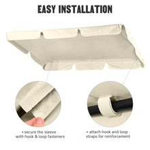 Load image into Gallery viewer, 64'' x 47'' UV and Water Resistant Swivel Canopy Replacement Waterproof Top Cover for Outdoor Garden Deck Porch Patio, Top Cover Only (Does Not Ship Weekends)