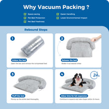 Load image into Gallery viewer, Dog Bed Large Sized Dog, Fluffy Dog Bed Couch Cover, Calming Large Dog Bed, Washable Dog Mat for Furniture Protector,Perfect for Small, Medium and Large Dogs and Cats ,Deep Grey(Unable to ship on week