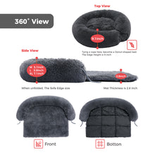 Load image into Gallery viewer, Dog Bed Large Sized Dog, Fluffy Dog Bed Couch Cover, Calming Large Dog Bed, Washable Dog Mat for Furniture Protector,Perfect for Small, Medium and Large Dogs and Cats ,Deep Grey(Unable to ship on week