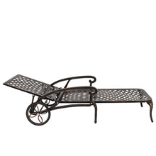 Load image into Gallery viewer, 【Replace 60810204】193*64.5*93cm Backrest Adjustable Courtyard Cast Aluminum Lying Bed Bronze