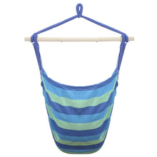 Load image into Gallery viewer, Distinctive Cotton Canvas Hanging Rope Chair with Pillows Blue