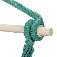 Load image into Gallery viewer, Distinctive Cotton Canvas Hanging Rope Chair with Pillows Green