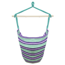 Load image into Gallery viewer, Distinctive Cotton Canvas Hanging Rope Chair with Pillows Green