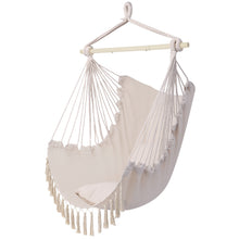 Load image into Gallery viewer, Pillow Tassel Hanging Chair Beige
