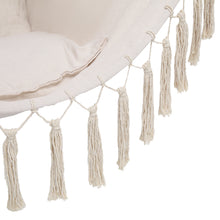 Load image into Gallery viewer, Pillow Tassel Hanging Chair Beige