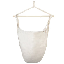 Load image into Gallery viewer, Distinctive Cotton Canvas Hanging Rope Chair with Pillows Beige