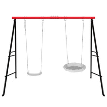 Load image into Gallery viewer, Swing Stand Frame,Swing Set Frame for Both Kids and Adults,500 Lbs Heavy-Duty Metal A-Frame Backyard Swing for Indoor Outdoor,Red(Frame Only)