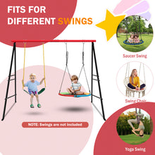 Load image into Gallery viewer, Swing Stand Frame,Swing Set Frame for Both Kids and Adults,500 Lbs Heavy-Duty Metal A-Frame Backyard Swing for Indoor Outdoor,Red(Frame Only)