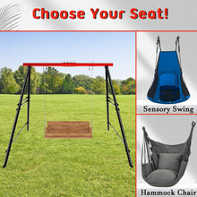 Load image into Gallery viewer, Swing Sets for Backyard, Outdoor Porch Swing Frame, Hammock Chair Stand Only, Max Load 550Lbs A-Frame Swing Stand, Swing Set for Patio, Playground, Park, Swing not Include