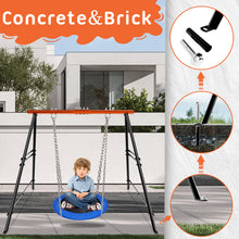 Load image into Gallery viewer, Swing Sets for Backyard, Outdoor Porch Swing Frame, Hammock Chair Stand Only, Max Load 550Lbs A-Frame Swing Stand, Swing Set for Patio, Playground, Park, Swing not Include