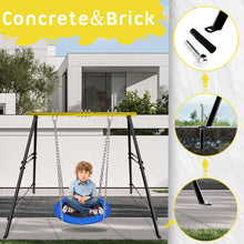 Load image into Gallery viewer, Swing Sets for Backyard, Outdoor Porch Swing Frame, Hammock Chair Stand Only, Max Load 550Lbs A-Frame Swing Stand, Swing Set for Patio, Playground, Park, Swing not Include