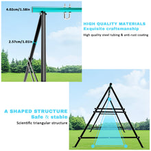Load image into Gallery viewer, Swing Sets for Backyard, Outdoor Porch Swing Frame, Hammock Chair Stand Only, Max Load 550Lbs A-Frame Swing Stand, Swing Set for Patio, Playground, Park, Swing not Include