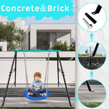 Load image into Gallery viewer, Swing Sets for Backyard, Outdoor Porch Swing Frame, Hammock Chair Stand Only, Max Load 550Lbs A-Frame Swing Stand, Swing Set for Patio, Playground, Park, Swing not Include