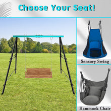 Load image into Gallery viewer, Swing Sets for Backyard, Outdoor Porch Swing Frame, Hammock Chair Stand Only, Max Load 550Lbs A-Frame Swing Stand, Swing Set for Patio, Playground, Park, Swing not Include