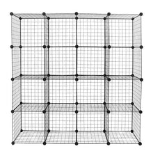 Load image into Gallery viewer, 16-Cube Organizer Cube Storage Storage Shelves Wire Cube Storage Origami Shelves Metal Grid Multifunction Shelving Unit Modular Cubbies Organizer Bookcase