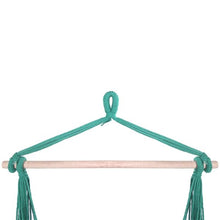 Load image into Gallery viewer, Distinctive Cotton Canvas Hanging Rope Chair with Pillows Green
