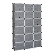 Load image into Gallery viewer, 12-Tier Portable 72 Pair Shoe Rack Organizer 36 Grids Tower Shelf Storage Cabinet Stand Expandable for Heels, Boots, Slippers, Black