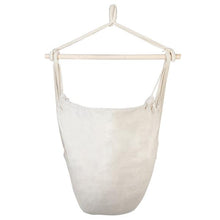 Load image into Gallery viewer, Distinctive Cotton Canvas Hanging Rope Chair with Pillows Beige