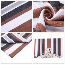 Load image into Gallery viewer, Professional Black & Silver Flowers Hammock Stand with Polyester Coffee Stripe Hammock