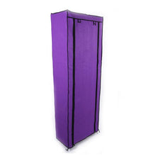 Load image into Gallery viewer, Fashionable Room-saving 9 Lattices Non-woven Fabric Shoe Rack Purple