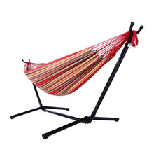 Load image into Gallery viewer, Portable Outdoor Polyester Hammock Set Red