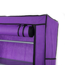Load image into Gallery viewer, Fashionable Room-saving 9 Lattices Non-woven Fabric Shoe Rack Purple