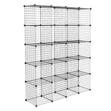 Load image into Gallery viewer, 20-Cube Organizer Cube Storage Storage Shelves Wire Cube Storage Origami Shelves Metal Grid Multifunction Shelving Unit Modular Cubbies Organizer Bookcase