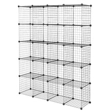Load image into Gallery viewer, 20-Cube Organizer Cube Storage Storage Shelves Wire Cube Storage Origami Shelves Metal Grid Multifunction Shelving Unit Modular Cubbies Organizer Bookcase