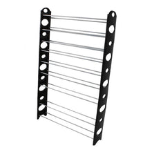 Load image into Gallery viewer, 10-Tier 50-Pair-of-shoes Adjustable Steel & Plastic Shoe Rack Black & Silver