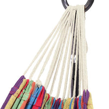 Load image into Gallery viewer, Hammock Set (Hammock Frame Small Color Bar Hammock) Natural Rope