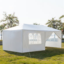 Load image into Gallery viewer, 3 x 6m Six Sides Two Doors Waterproof Tent with Spiral Tubes White