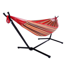 Load image into Gallery viewer, Portable Outdoor Polyester Hammock Set Red