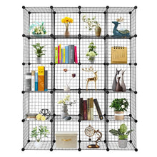Load image into Gallery viewer, 20-Cube Organizer Cube Storage Storage Shelves Wire Cube Storage Origami Shelves Metal Grid Multifunction Shelving Unit Modular Cubbies Organizer Bookcase
