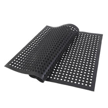Load image into Gallery viewer, Bar Kitchen Industrial Multi-functional Anti-fatigue Drainage Rubber Non-slip Hexagonal Mat 150*90cm