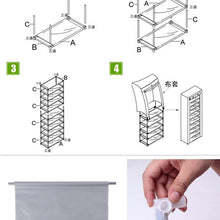 Load image into Gallery viewer, Fashionable Room-saving 9 Lattices Non-woven Fabric Shoe Rack Purple
