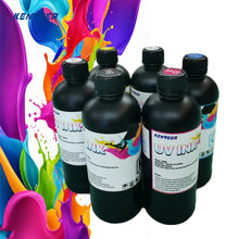 Load image into Gallery viewer, Colourful UV Dye Pigment Ink High Quality Digital Printing Result 1000ml Compatible UV Ink Digital Printers Printer Ink Uv Vinil