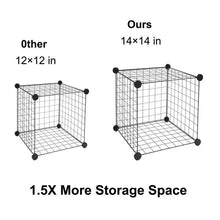 Load image into Gallery viewer, 16-Cube Organizer Cube Storage Storage Shelves Wire Cube Storage Origami Shelves Metal Grid Multifunction Shelving Unit Modular Cubbies Organizer Bookcase