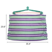 Load image into Gallery viewer, Distinctive Cotton Canvas Hanging Rope Chair with Pillows Green