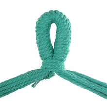 Load image into Gallery viewer, Distinctive Cotton Canvas Hanging Rope Chair with Pillows Green