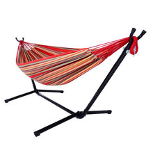 Load image into Gallery viewer, Portable Outdoor Polyester Hammock Set Red